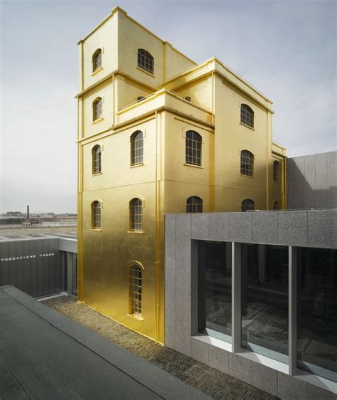 fondazione prada gold leaf posing|fondazione prada tower.